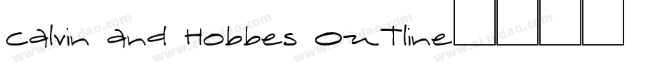 Calvin and Hobbes Outline字体转换